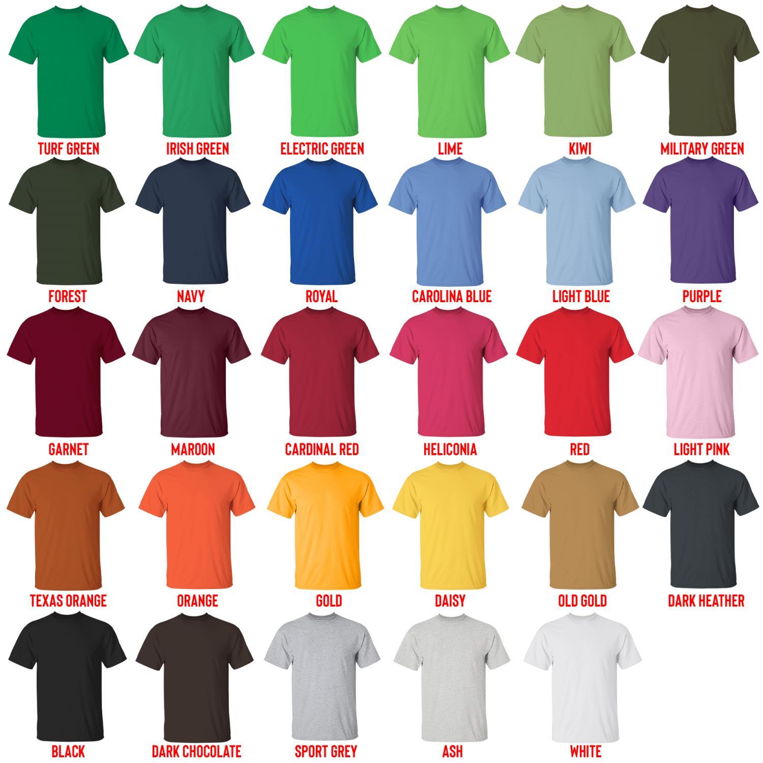 t shirt color chart - Army Gifts UK