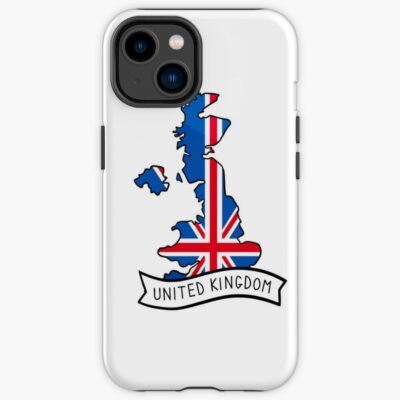 United Kingdom Flag Map Design Iphone Case