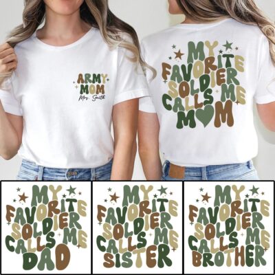 Army Proud Soldier Family Support Custom T-shirt