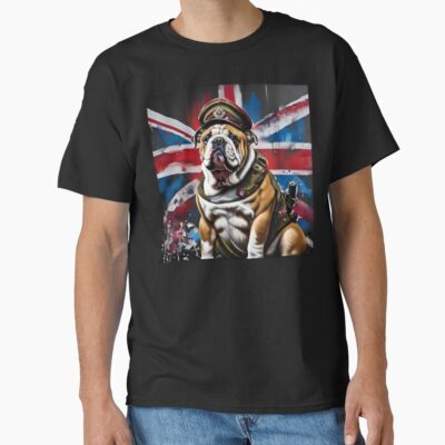 English Bulldog British Army Officer T-shirt