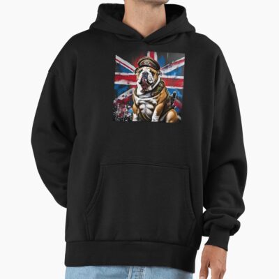 English Bulldog British Army Officer Hoodie