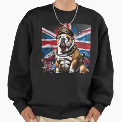 English Bulldog British Army Officer Sweatshirt