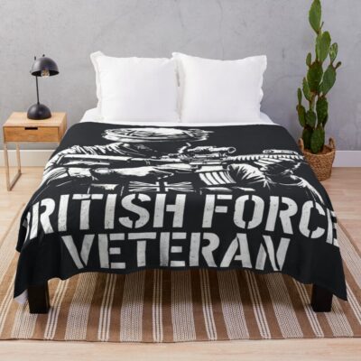 British Armed Forces Military Veteran Throw Blanket