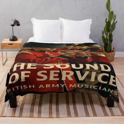 British Army Military Band Musicians Throw Blanket