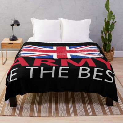British Army Flag Military Forces Throw Blanket