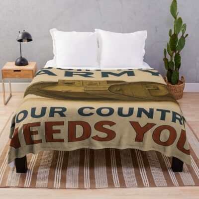 British Army Join Recruitment Throw Blanket
