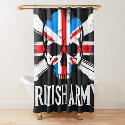 British Army Skull And Cross Bones Shower Curtain