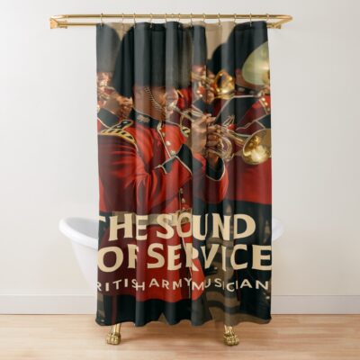 British Army Military Band Musicians Shower Curtain