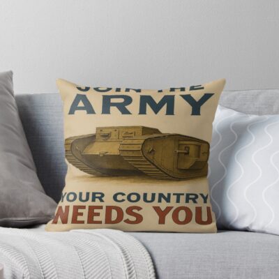 British Army Join Recruitment Throw Pillow