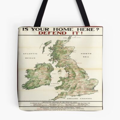 British Army Regimental Military Map Tote Bag